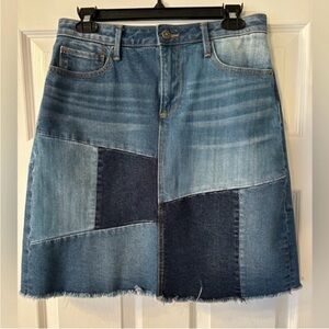 Driftwood Saydi Patchwork Denim Skirt Size 28 EUC